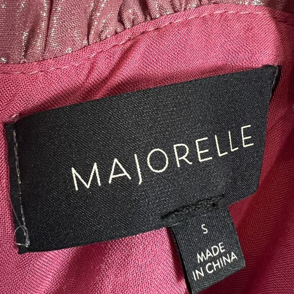 Majorelle Carola Bustier Top Womens S Pink Iridescent Tie Strap Coquette Glam - Picture 5 of 6